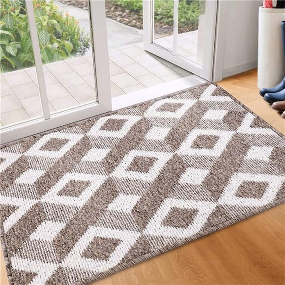 Door Mat, Front Indoor Doormat TPR Backing Non Slip Entry Rug Washable